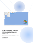 Consumo Materias Por Operaci&oacute;n