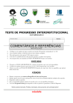 Teste do Progresso - 2013 /Comentários das Questões