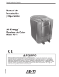 Manual de Instalación y Operación PELIGRO Air