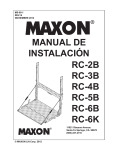 MANUAL DE INSTALACIÓN RC-2B RC-3B RC-4B RC-5B