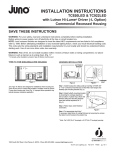 INSTALLATION INSTRUCTIONS TC920LED