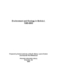 Environment and Ecology in Bolivia I, 1985-2005