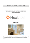 manual de instalacion y uso toallero calefactor electrico con control