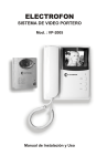 Sistema de Video Portero “ELECTROFON” Mod. VP-2005
