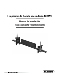 Limpiador de banda secundario MDWS Manual de instalación