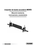 Limpiador de banda secundario MDWS Manual de instalaci&oacute;n