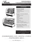 EXHIBIDORES CON CRISTAL CURVO - PASTELERÍA SECA -