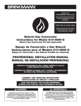 Natural Gas Conversion Instructions for Model 810