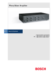 Plena Mixer Amplifier - Bosch Security Systems