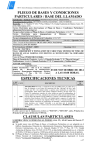 pliego de bases y condiciones particulares / base del llamado