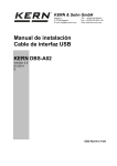 Manual de instalación Cable de interfaz USB