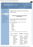 Plataformas de software para Repositorios Institucionales