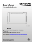 Owner`s Manual Automatic Standby Generator