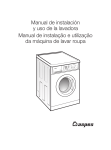 Manual de instalación y uso de la lavadora Manual de instalação e