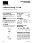 Pedestal Sump Pump - Sta-Rite