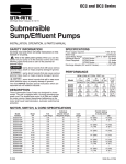 EC2 and DC2 Series Submersible Sump/Effluent Pumps - Sta-Rite