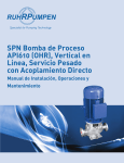 SPN Bomba de Proceso API610 (OHR), Vertical en