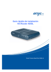 Guía rápida de instalación Kit Router ADSL