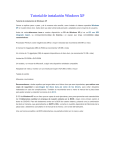 Tutorial de instalación Windows XP