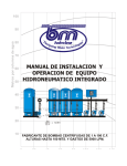 Manual T&eacute;cnico de Equipo Hidroneum&aacute;tico