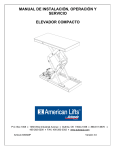 manual de instalaci&oacute;n, operaci&oacute;n y servicio elevador compacto