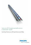 Gama de LED lineales para baños de luz e