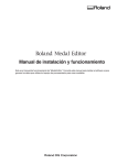 Roland Medal Editor, Manual de instalación y