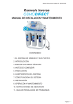 Osmosis Inversa OSMODIRECT. MANUAL DE INSTALACION Y