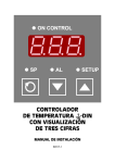 CONTROLADOR DE TEMPERATURA 1 -DIN CON