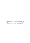 Manual de Instalación y Configuración de Classroom para Joomla 1.5