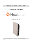 manual de instalacion y uso calefactor electrico