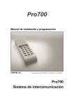 Manual de instalación y programación PRO700