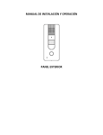MANUAL DE INSTALACI&Oacute;N Y OPERACI&Oacute;N