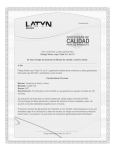 latyn certificado de calidad de galvanizados