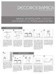 manual de instalación, cuidados y mantenimiento