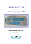 Manual de instalaci&oacute;n y uso de MEMORAD PF05