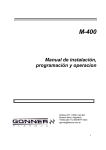 M-400 Manual de instalación, programación y operacion
