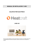 manual de instalacion y uso calefactor electrico