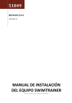 manual de instalación del equipo swimtrainer