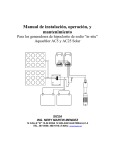 Manual de instalaci&oacute;n, operaci&oacute;n y mantenimiento para