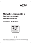 Manual de instalación e instrucciones de mantenimiento