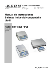Manual de instrucciones Balanza industrial con pantalla táctil KERN