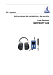 Instrucciones de instalaci&oacute;n y de servicio Leak Detector METPOINT