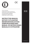 instruction manual notice d`utilisation bedienungsanleitung