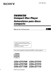FM/MW/SW Compact Disc Player Autoestéreo para disco