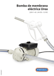 Manual de instrucciones de la bomba de membrana el&eacute;ctrica Urea