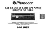 vm 025 car cd-usb-sd card-mp3 player receiver iso norm
