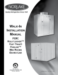 WALK-IN INSTALLATION MANUAL FOR: