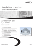 ARMONIA EC Installation, operating and maintenance
