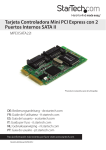 Tarjeta Controladora Mini PCI Express con 2 Puertos Internos SATA II